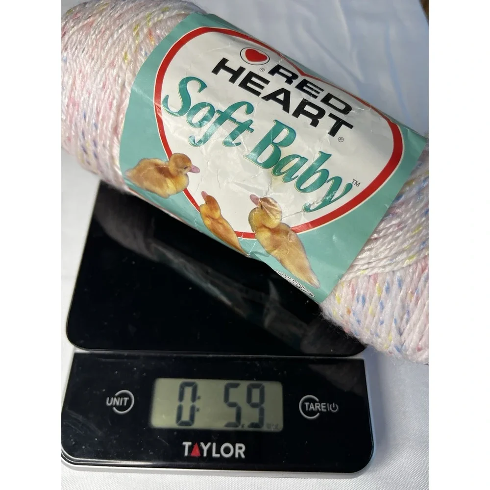 Red Heart Soft Baby Yarn Twinkle Pink Yellow E705 Discontinued Lot 2 Skeins